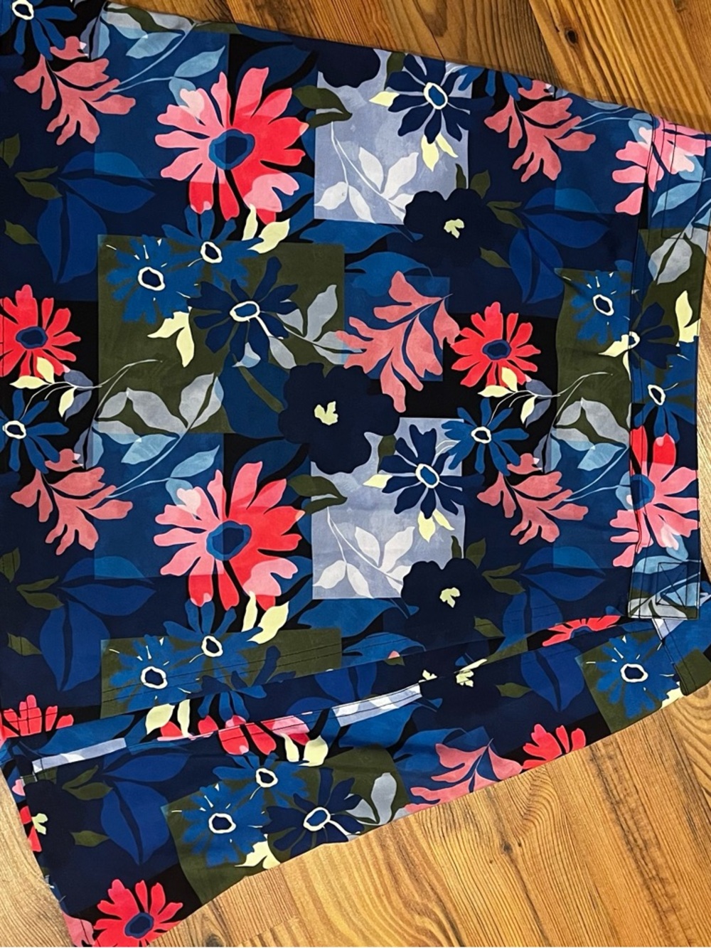 Ripskirt Floral Navy Adjustable Wrap Midi Skirt
